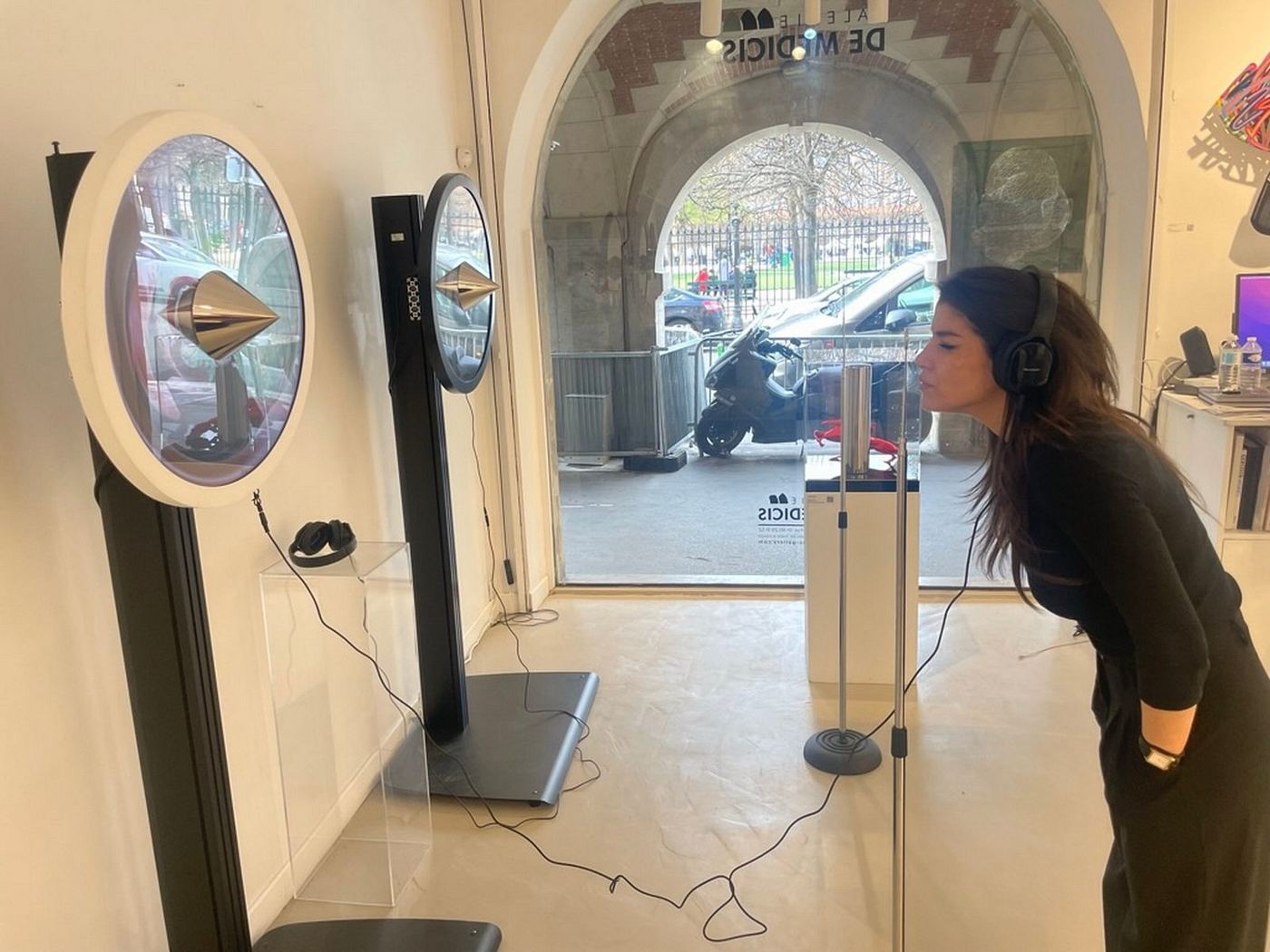 Visitors interacting with the exhibition — photograph 8