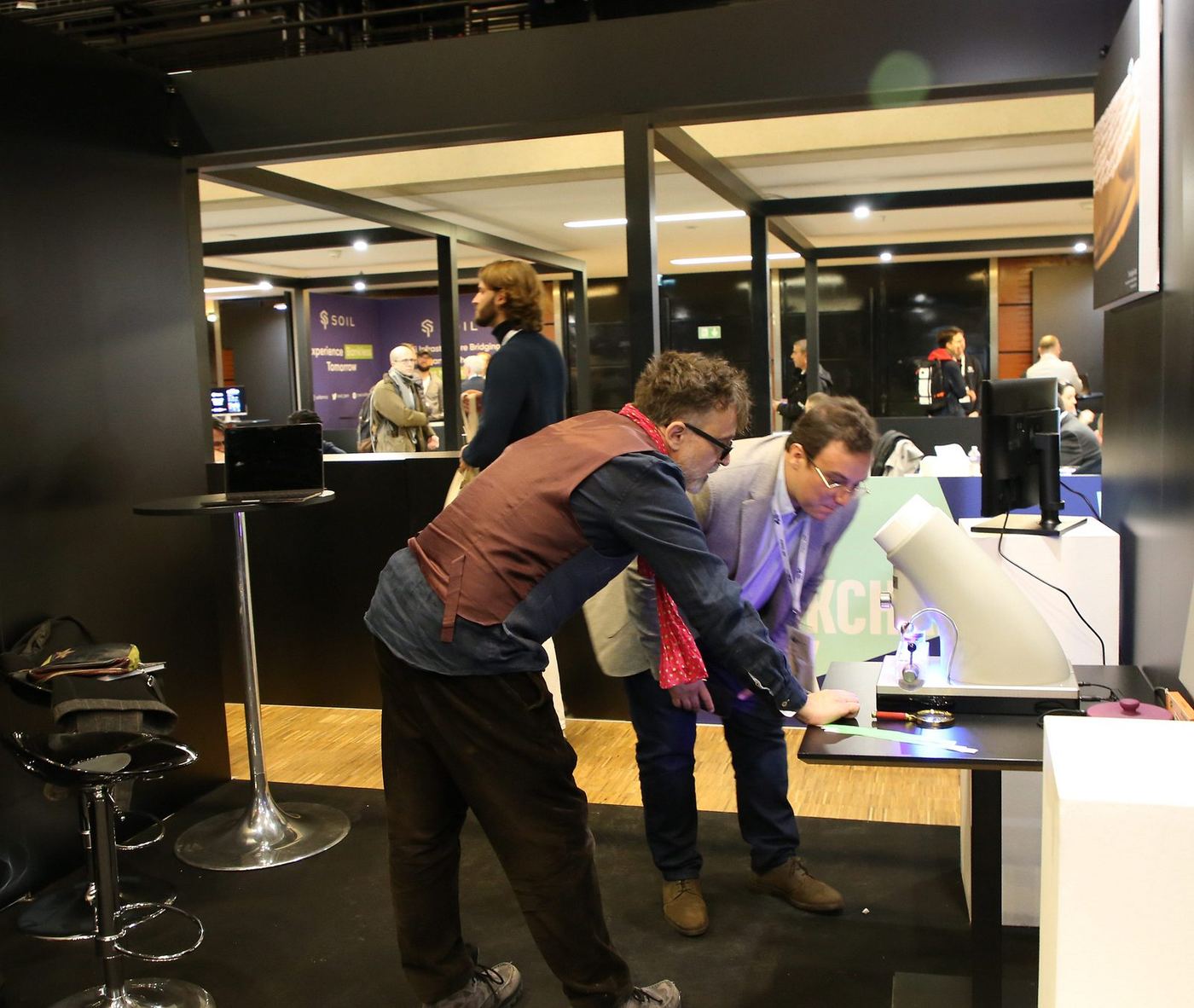Visitors interacting with the exhibition — photograph 10