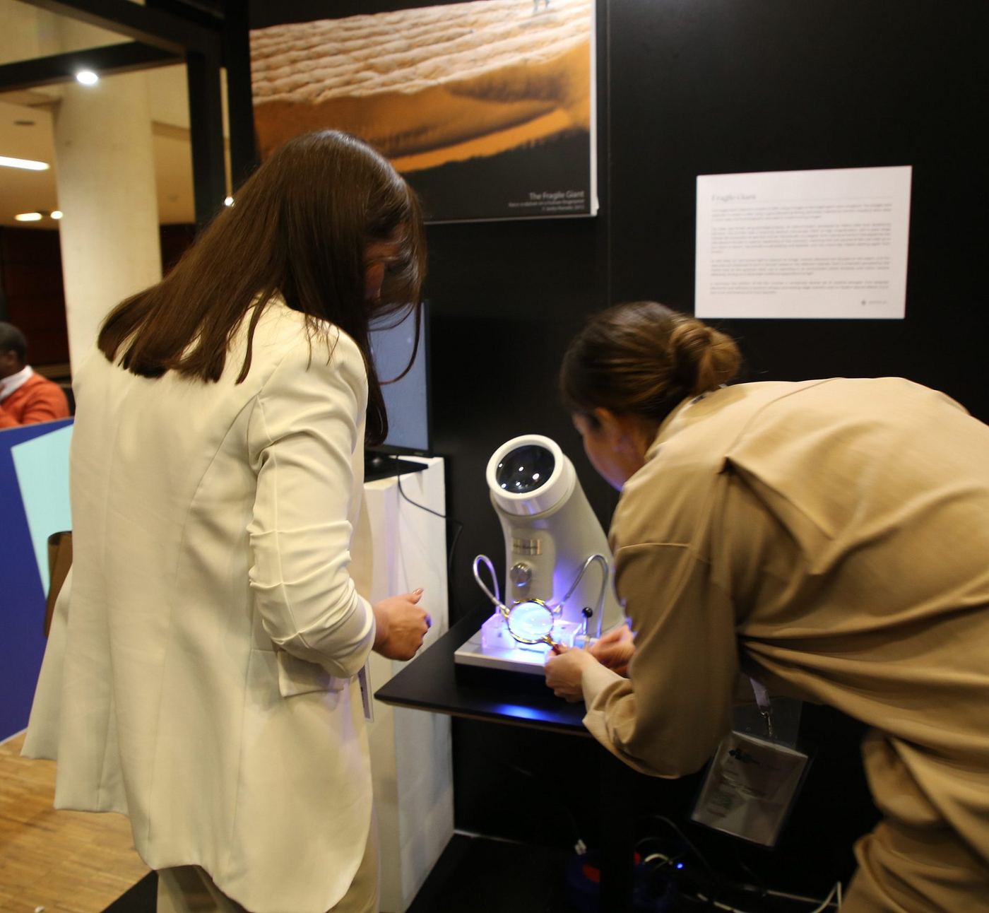 Visitors interacting with the exhibition — photograph 11