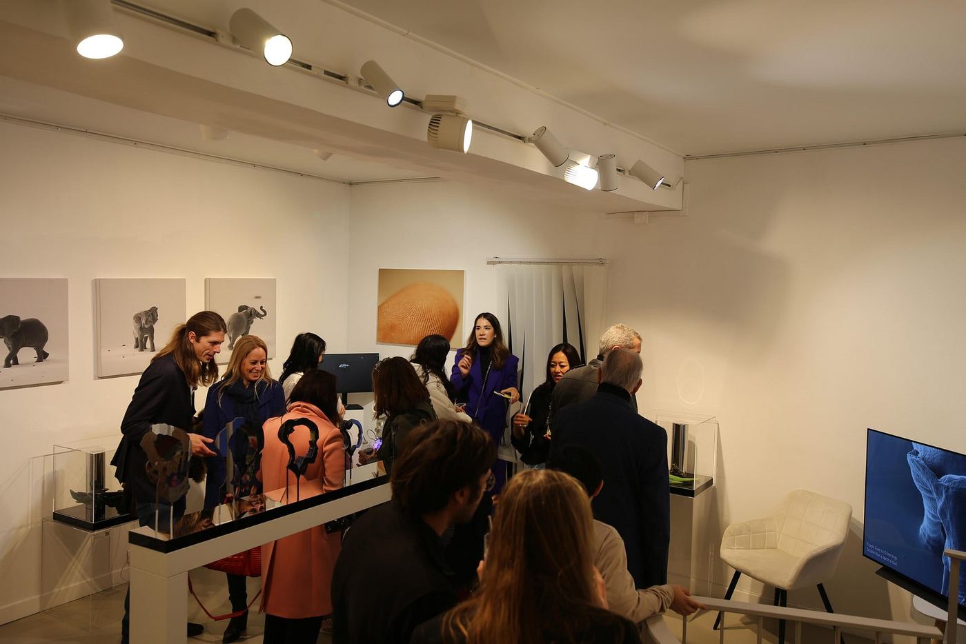 Visitors interacting with the exhibition — photograph 14